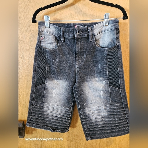 Southpole Black Distressed Jean Shorts - Picture 1 of 9